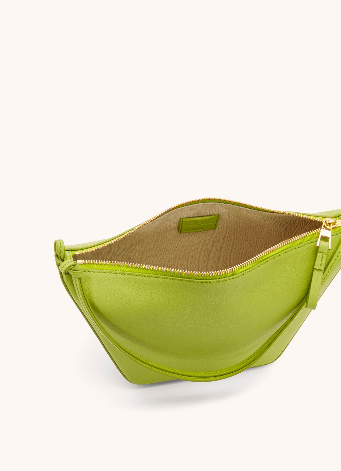 LOEWE Hammock Hobo schoudertas van kalfsleer - detail 5 lime