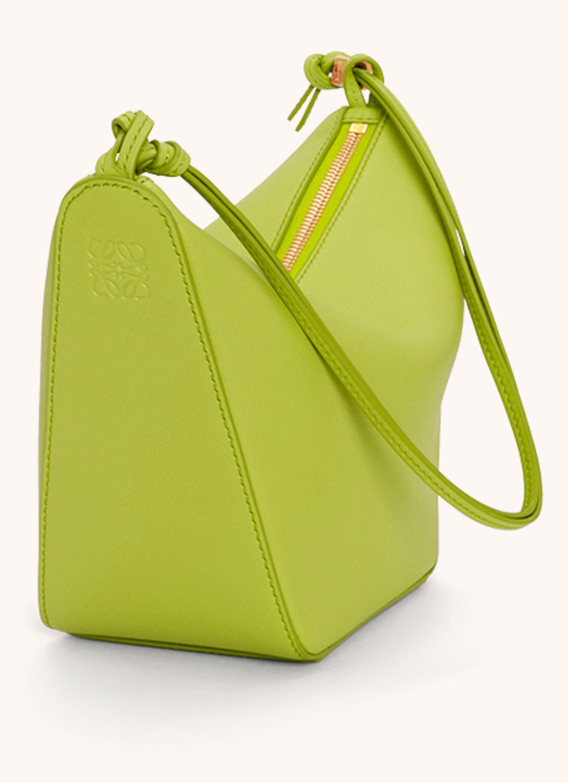 LOEWE Hammock Hobo schoudertas van kalfsleer - detail 7 lime