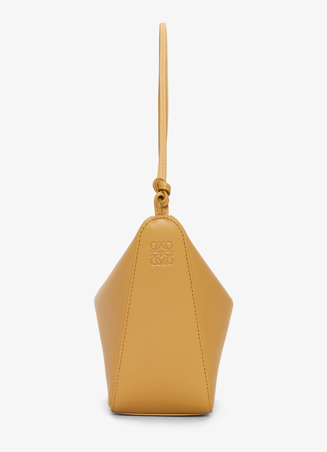 LOEWE Hammock Hobo schoudertas van kalfsleer - achterkant 3 okergeel
