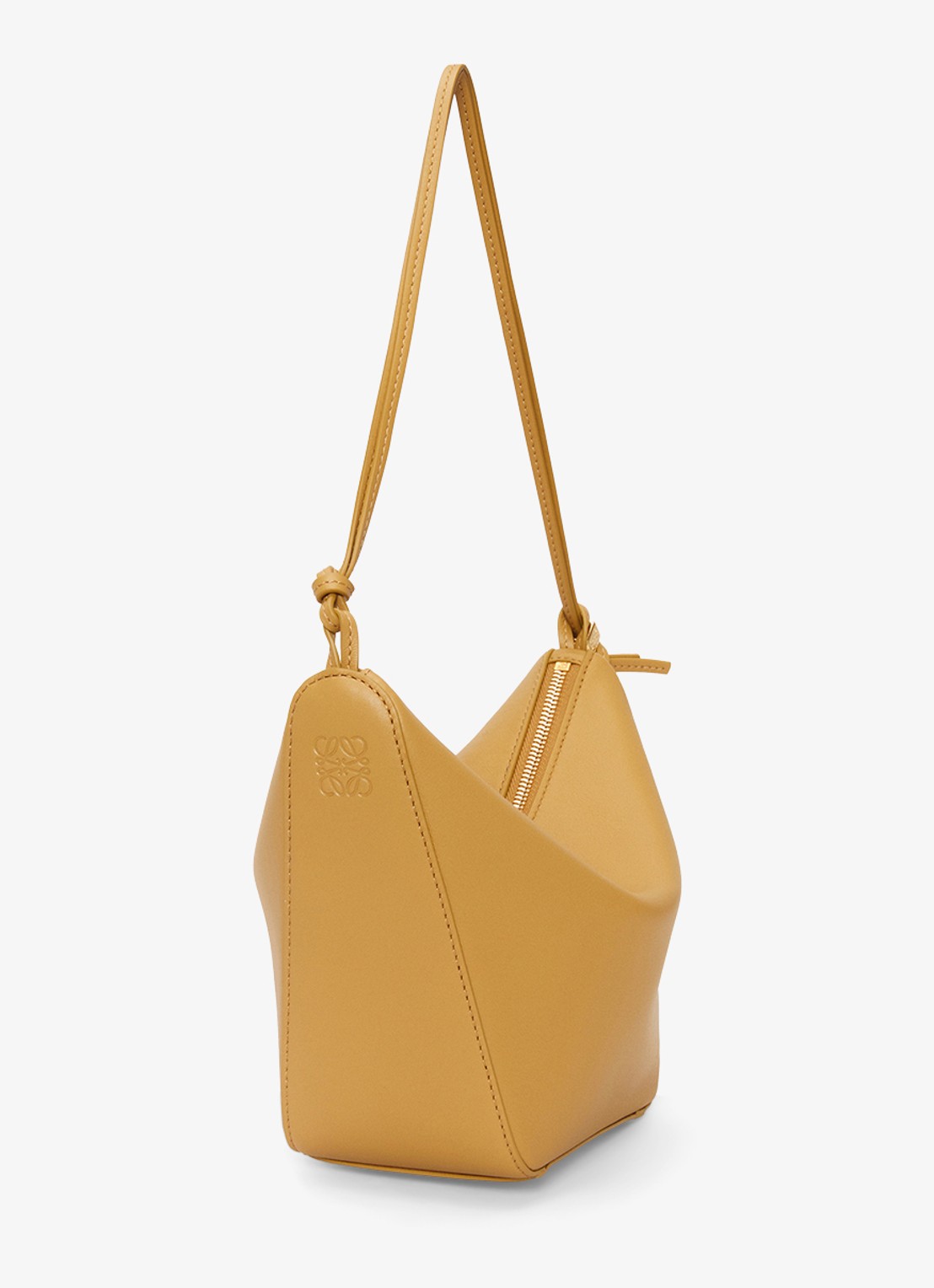 LOEWE Hammock Hobo schoudertas van kalfsleer - detail 4 okergeel