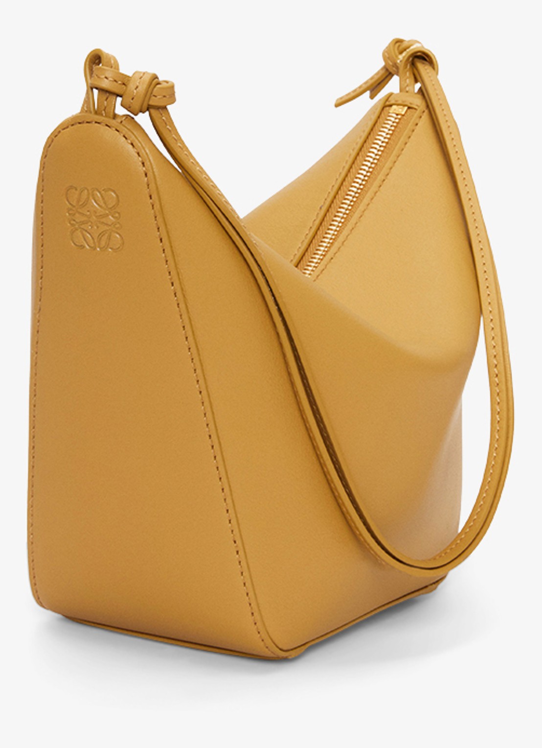 LOEWE Hammock Hobo schoudertas van kalfsleer - detail 5 okergeel