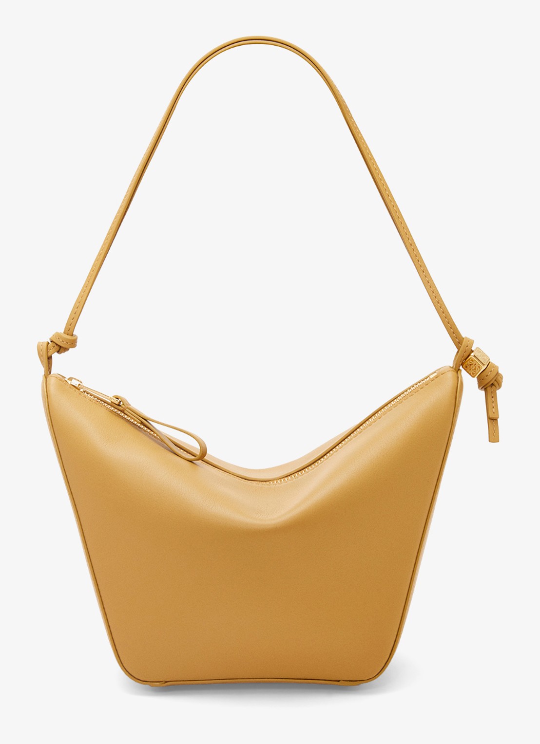 LOEWE Hammock Hobo schoudertas van kalfsleer - voorkant okergeel