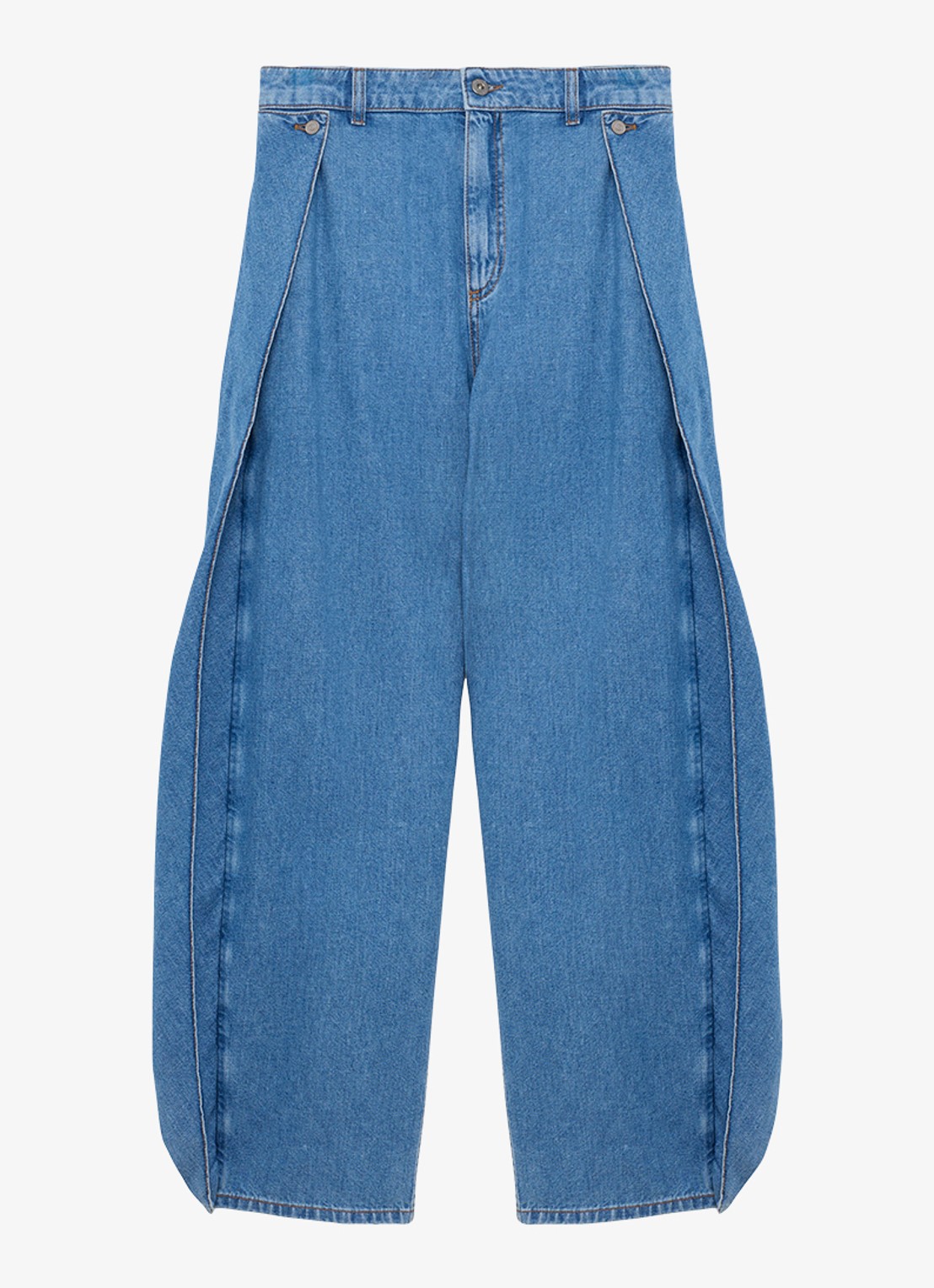 LOEWE High waist balloon fit jeans met medium wassing - voorkant 4 indigo