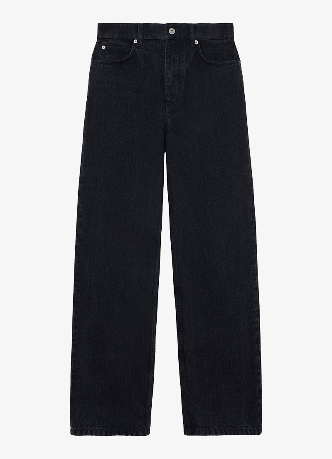 LOEWE High waist straight leg jeans met gekleurde wassing - voorkant zwart