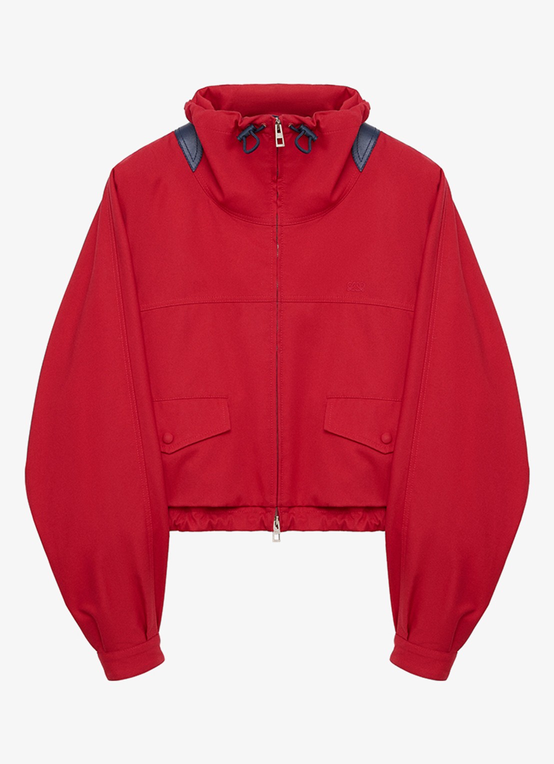 LOEWE Jack in zijdeblend met logoborduring - voorkant 4 rood