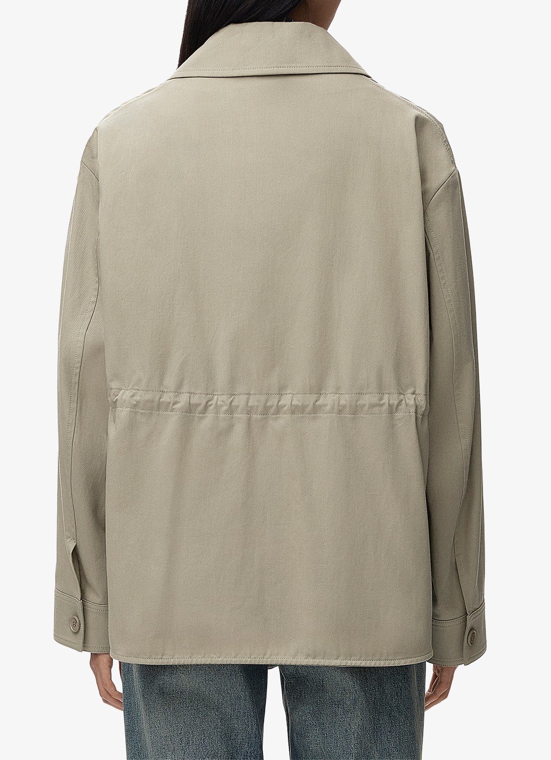 LOEWE Jack met details van kalfsleer en trekkoord - detail 4 khaki