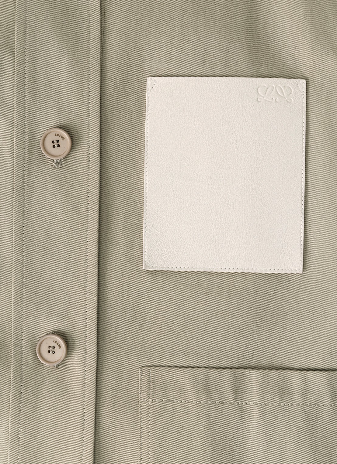 LOEWE Jack met details van kalfsleer en trekkoord - detail 6 khaki