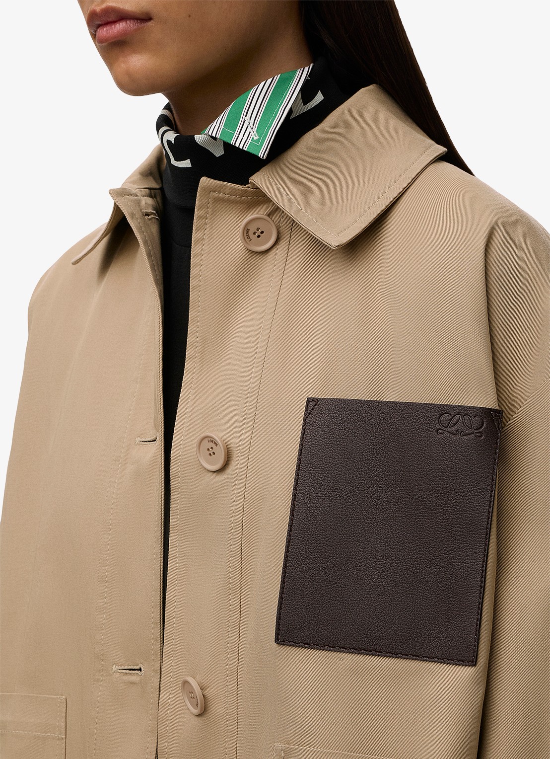 LOEWE Jack met opgestikte zakken - detail 6 beige
