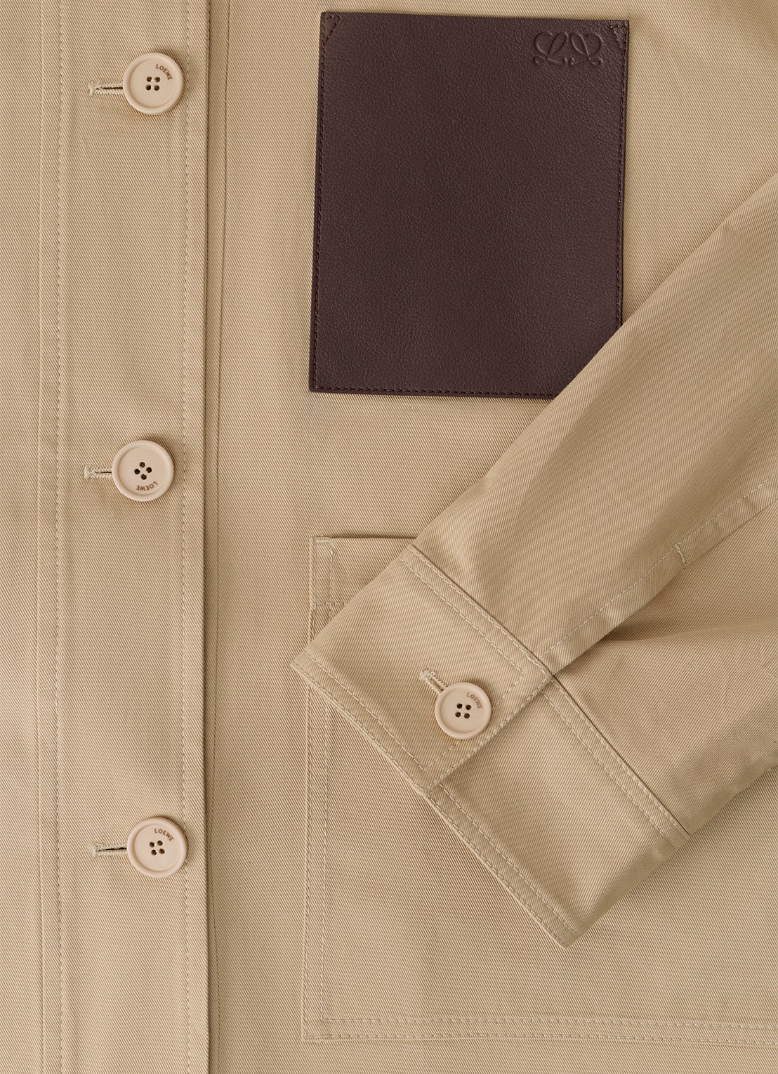 LOEWE Jack met opgestikte zakken - detail 7 beige