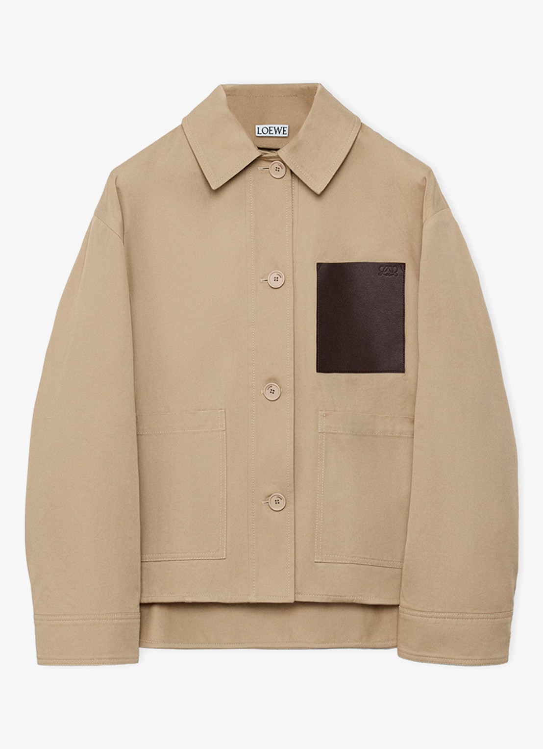 LOEWE Jack met opgestikte zakken - voorkant 2 beige