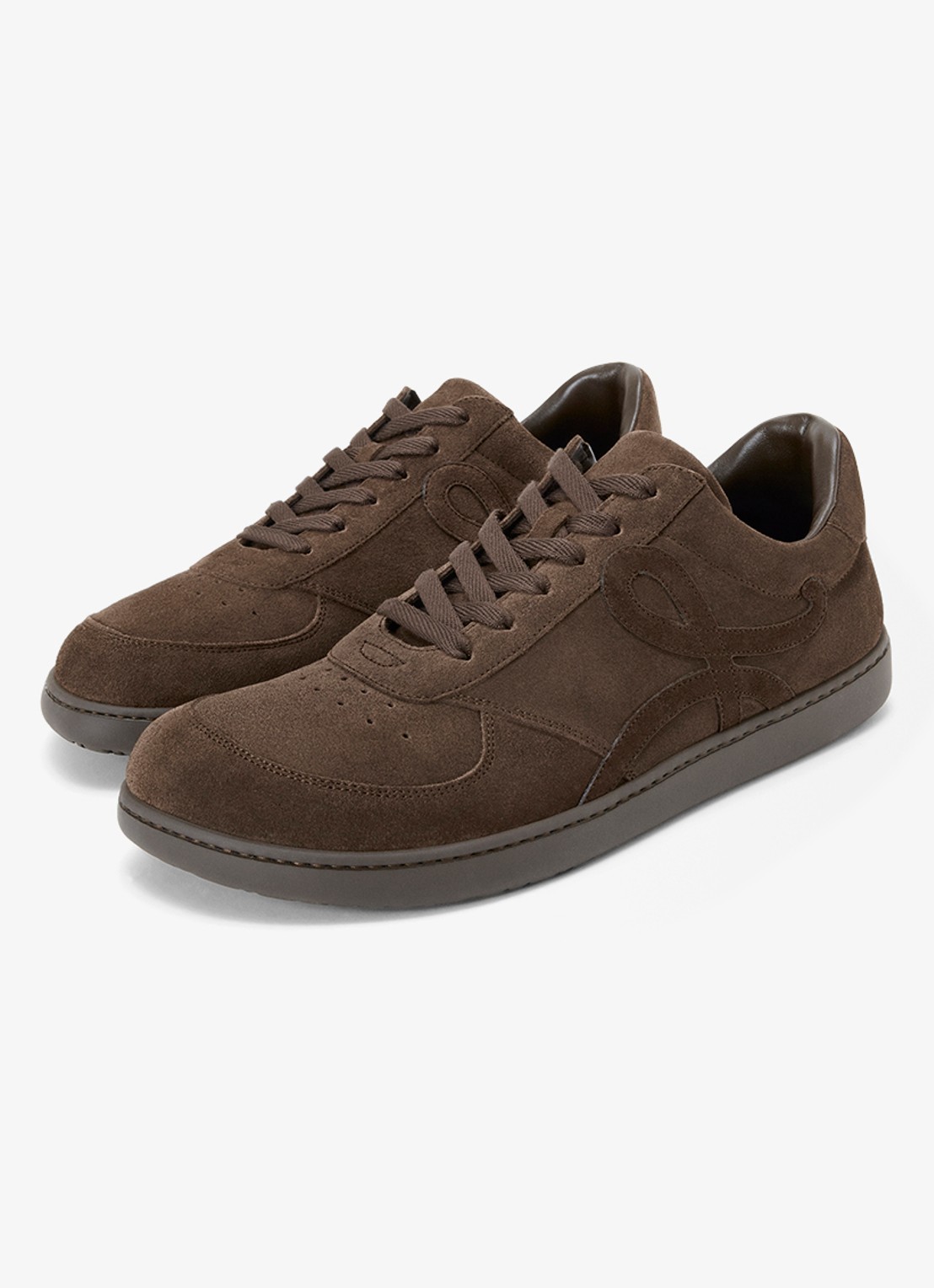 LOEWE Jambo sneaker van kalfssuède - detail 3 donkerbruin