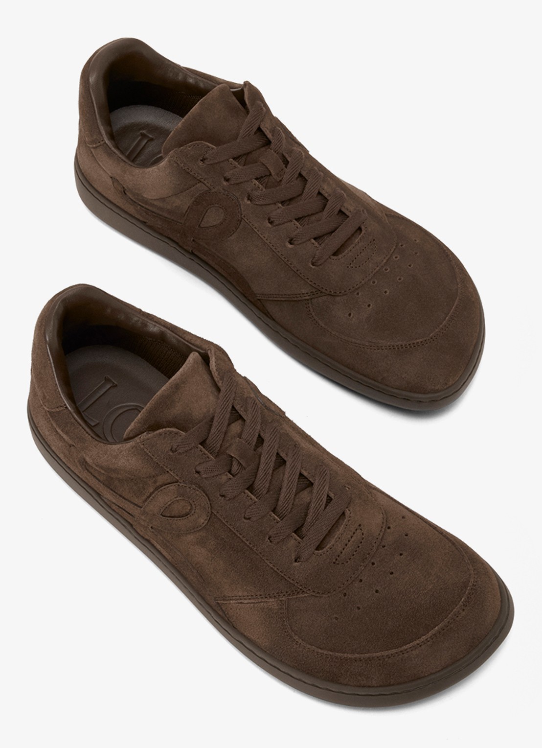 LOEWE Jambo sneaker van kalfssuède - detail 4 donkerbruin