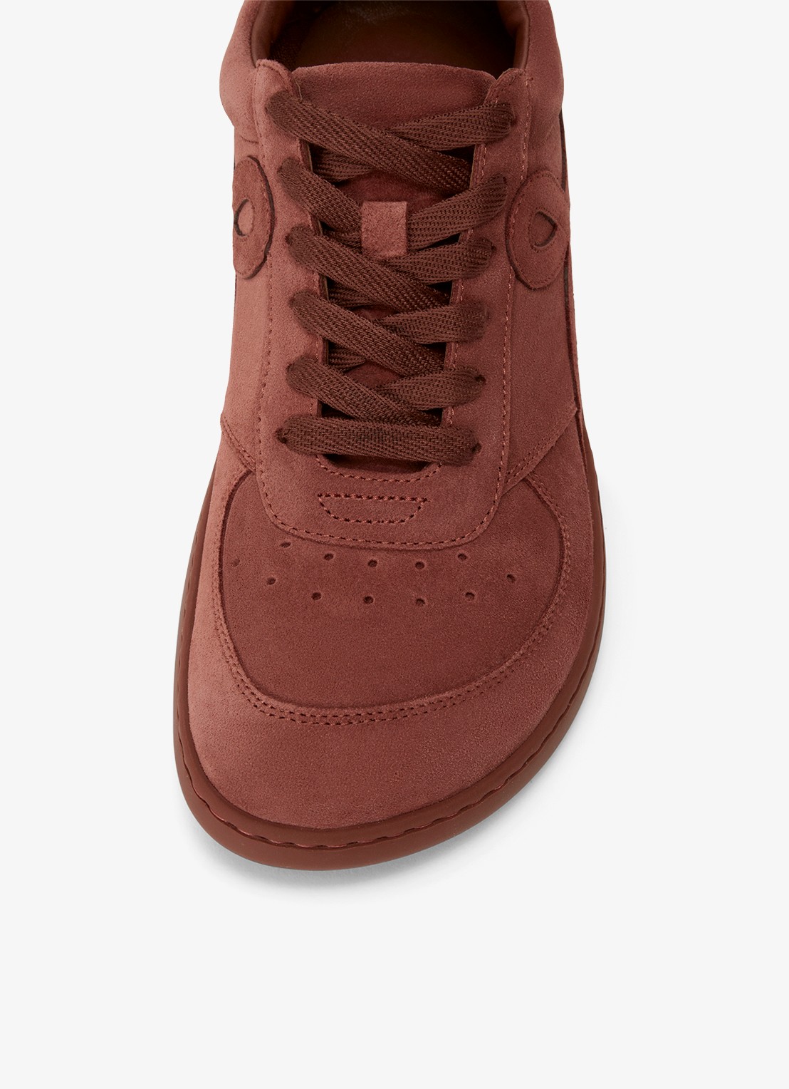 LOEWE Jambo sneaker van kalfssuède - detail 3 roodbruin