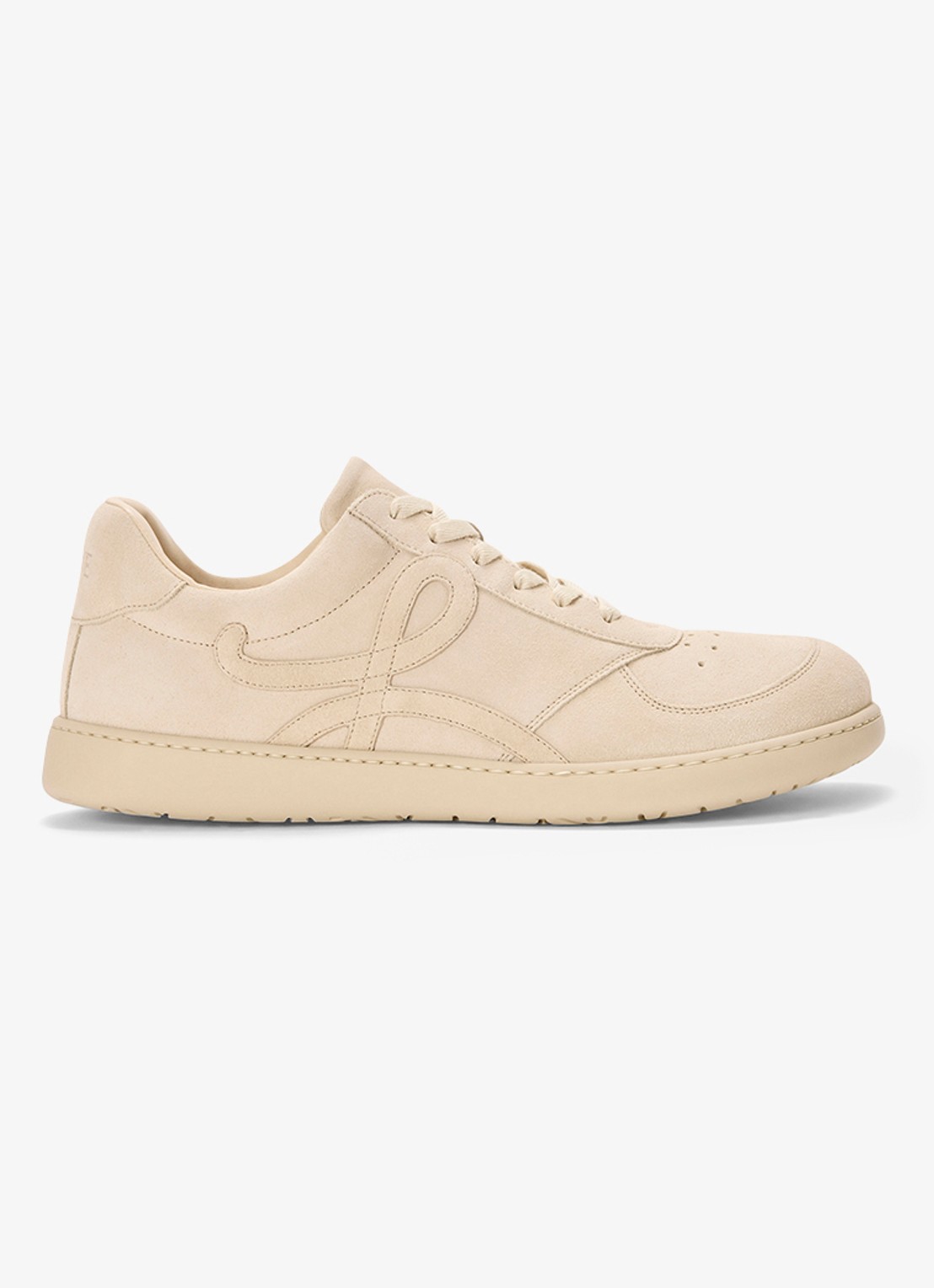 LOEWE Jambo sneaker van kalfssuède - voorkant beige