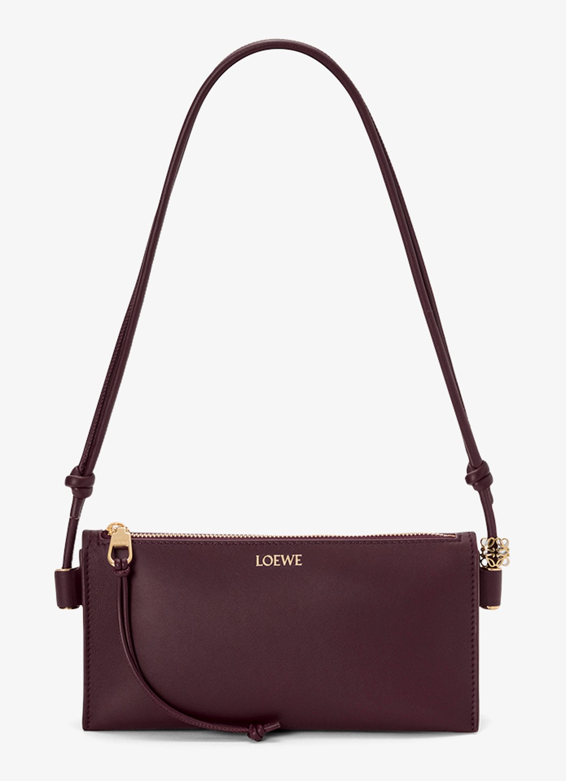 LOEWE Joya crossbodytas van kalfsleer - detail 4 bordeauxrood