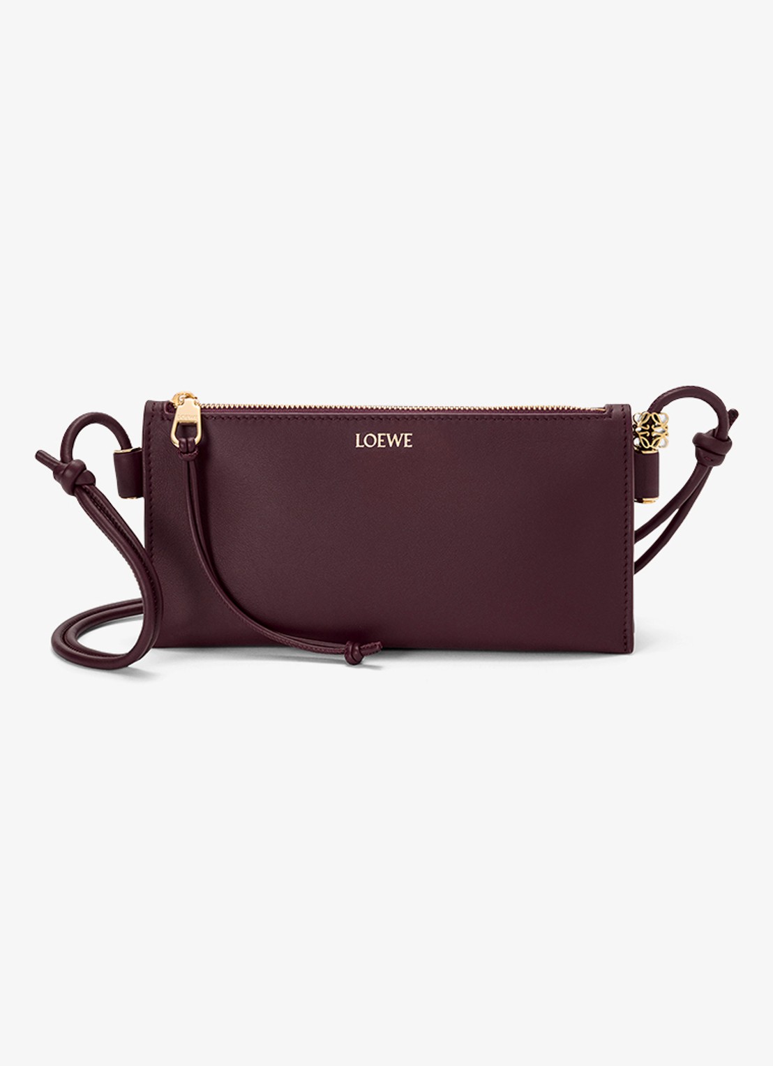 LOEWE Joya crossbodytas van kalfsleer - voorkant 2 bordeauxrood
