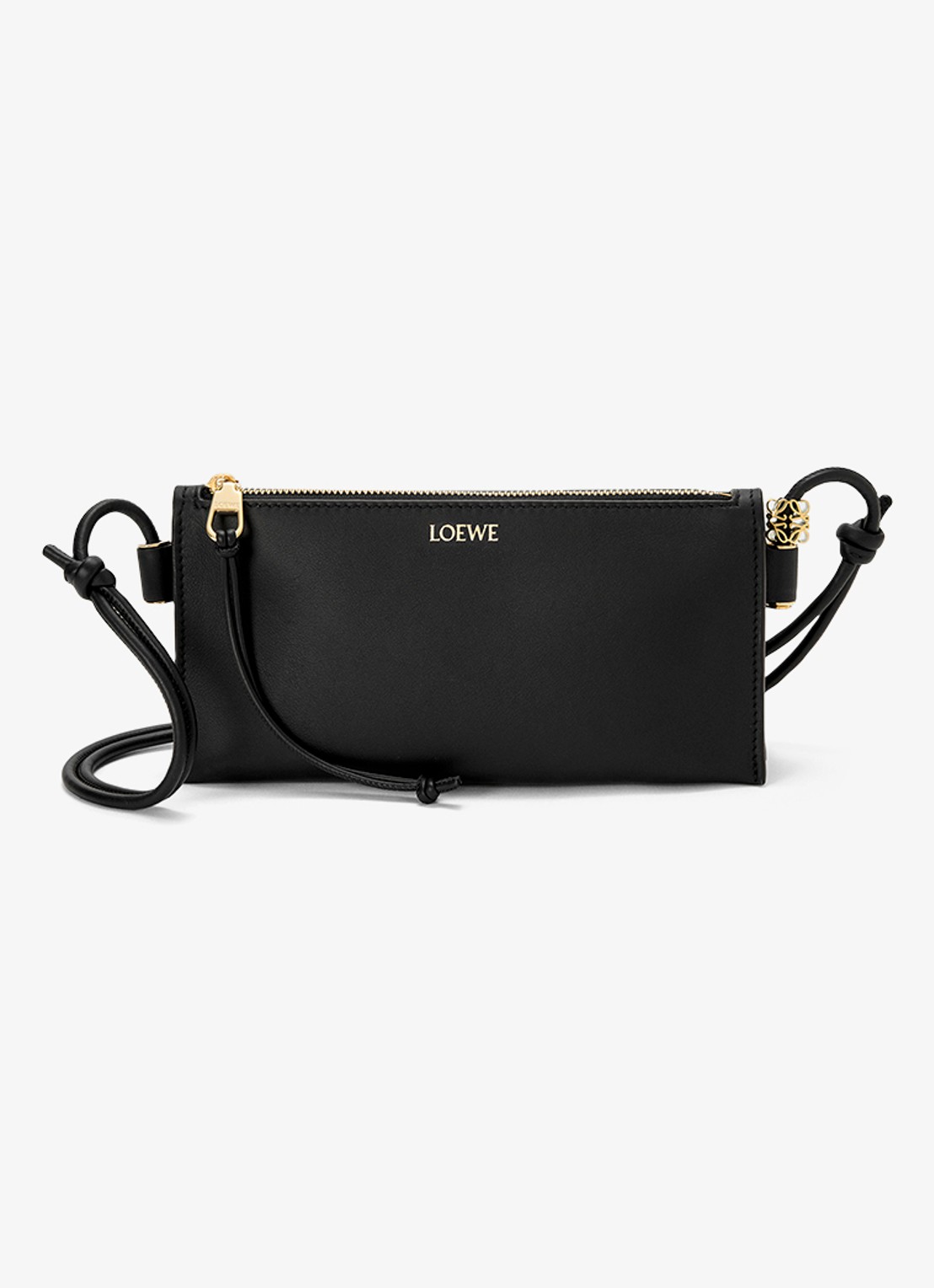 LOEWE Joya crossbodytas van kalfsleer - voorkant 6 zwart