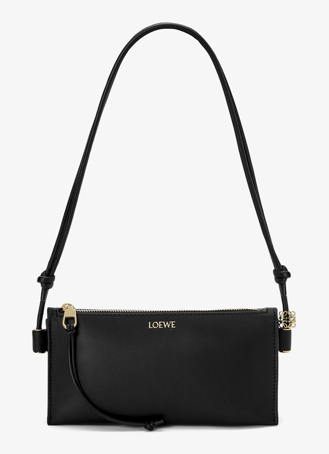 LOEWE Joya crossbodytas van kalfsleer - voorkant 7 zwart