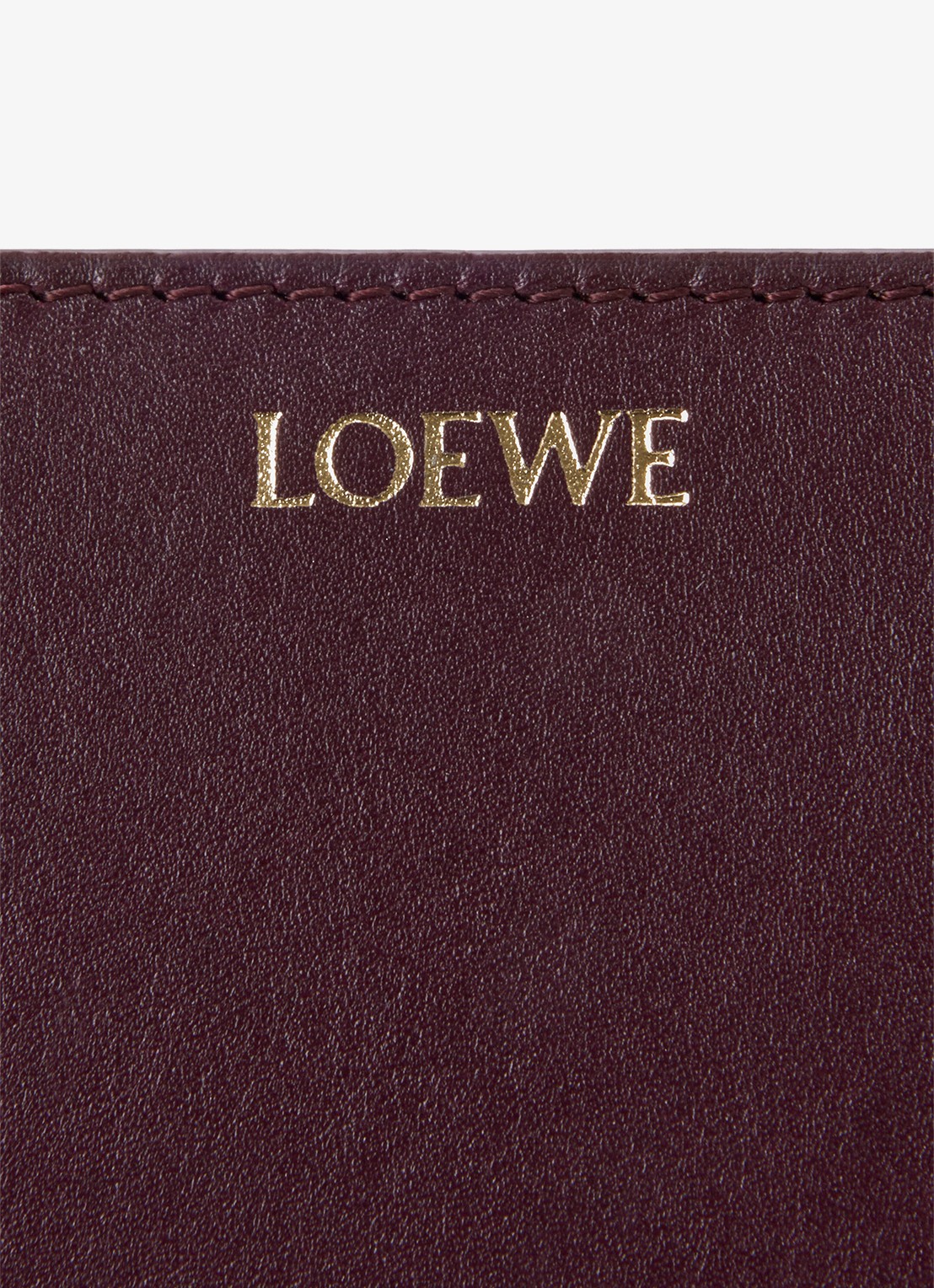 LOEWE Knot Compact portemonnee van kalfsleer - detail 4 bordeauxrood