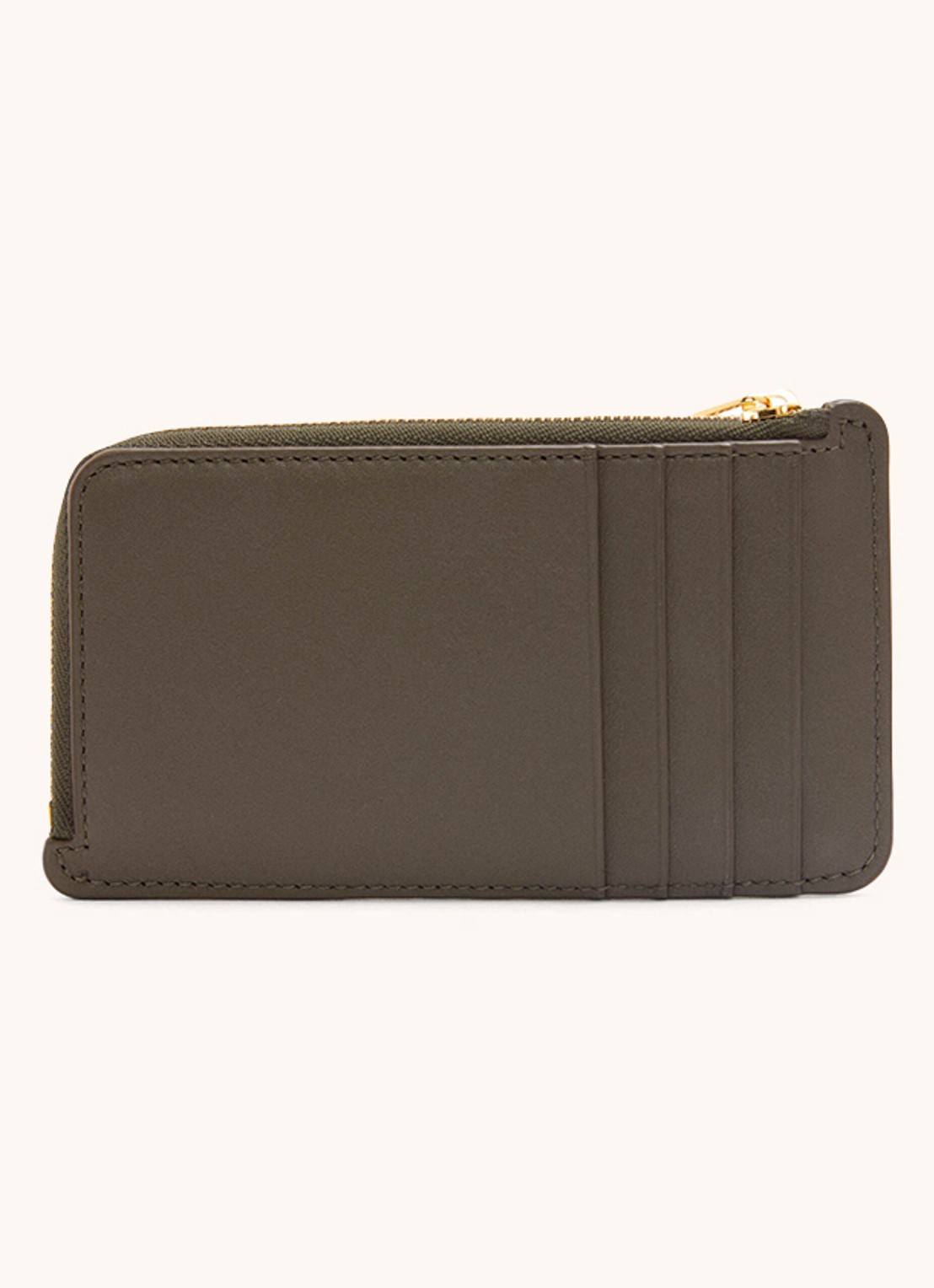 LOEWE Knot pasjeshouder van kalfsleer - achterkant 4 khaki