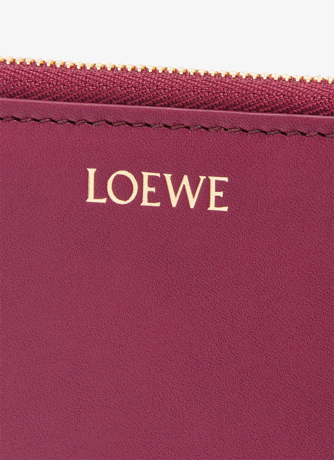 LOEWE Knot portemonnee van kalfsleer - detail 2 aubergine