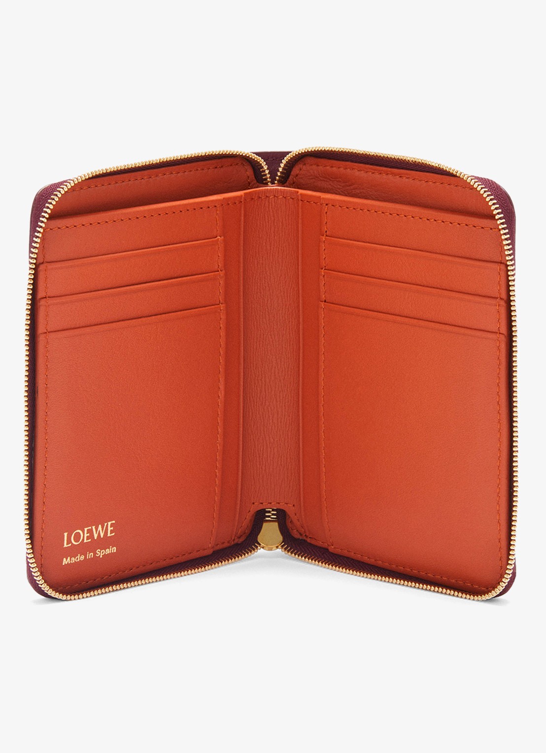 LOEWE Knot portemonnee van kalfsleer - voorkant 4 aubergine
