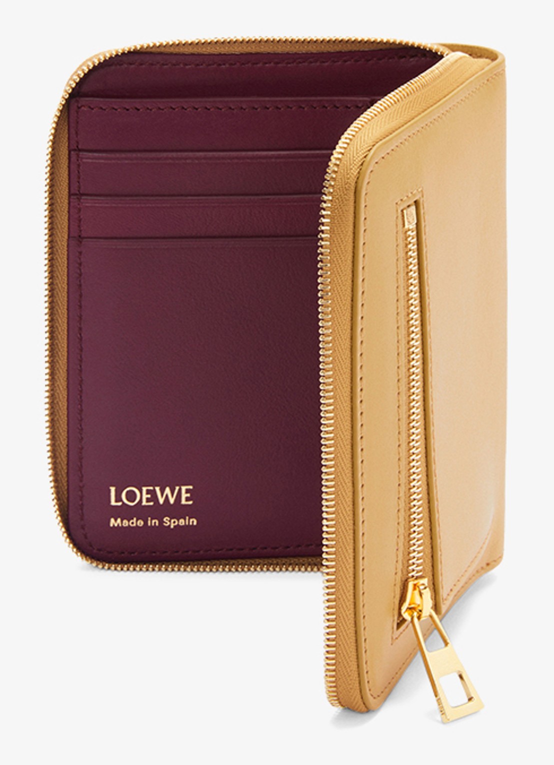 LOEWE Knot portemonnee van kalfsleer - detail 4 okergeel