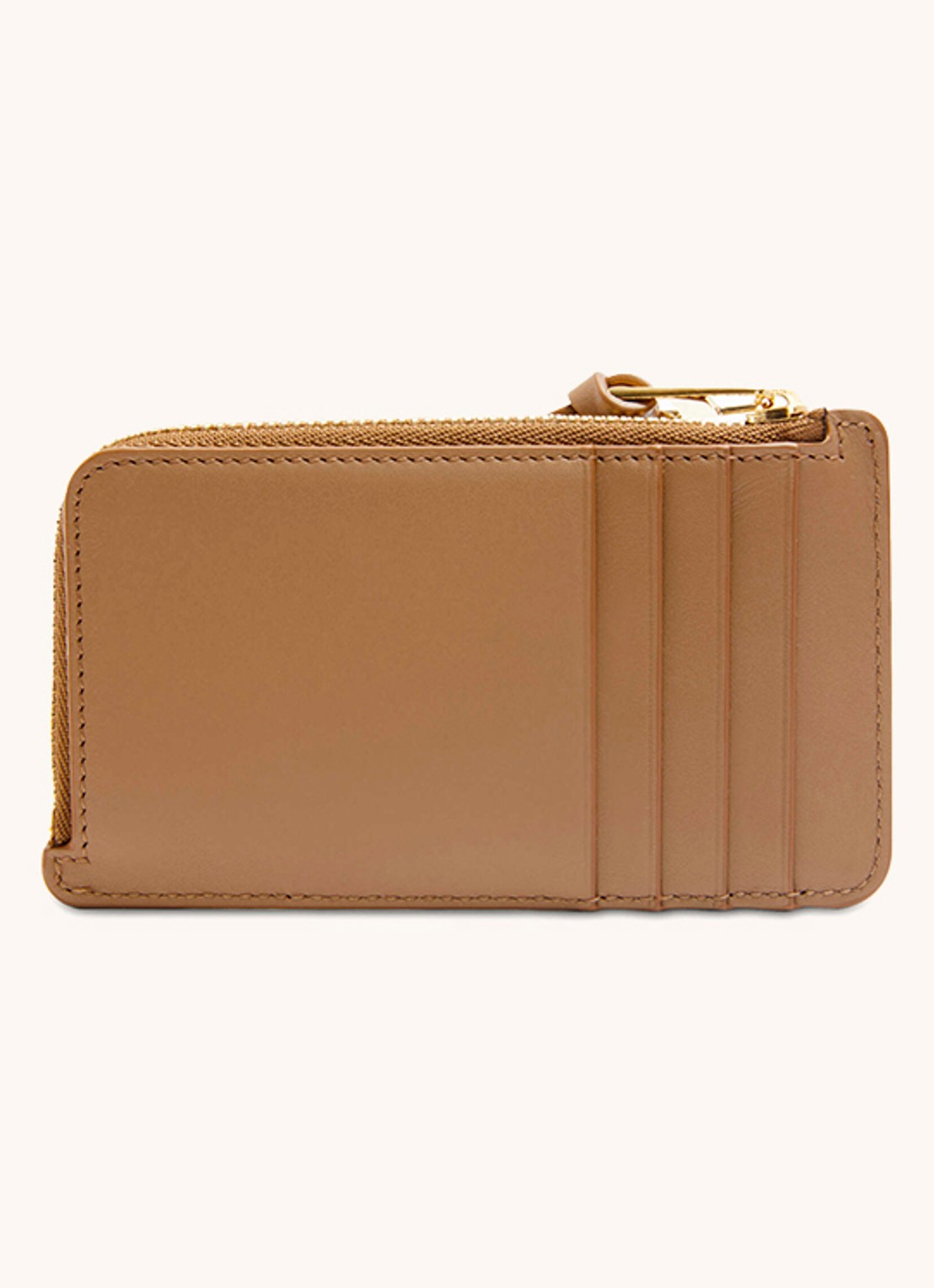 LOEWE Lemurs pasjeshouder van kalfsleer - voorkant 3 camel