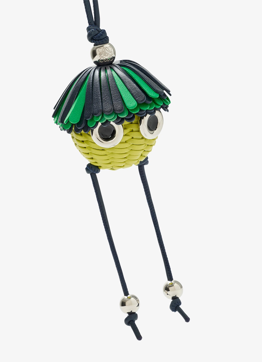 LOEWE Loomie tasbedel van leer - voorkant 2 groen