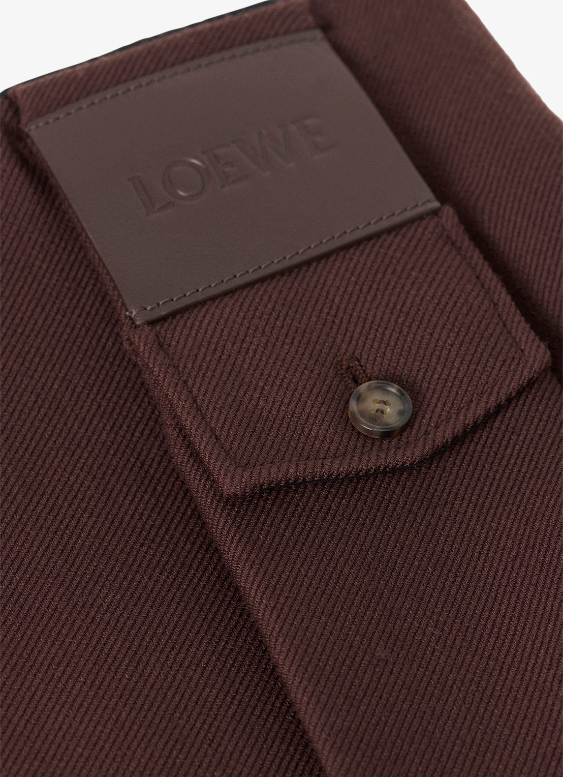 LOEWE Minirok in wolblend - detail 6 donkerbruin
