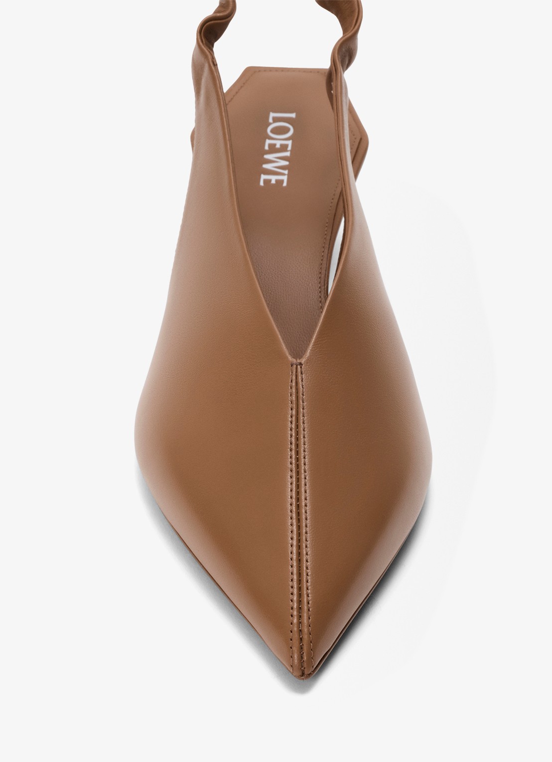LOEWE Origami Cubic slingback van lamsleer - detail 4 bruin