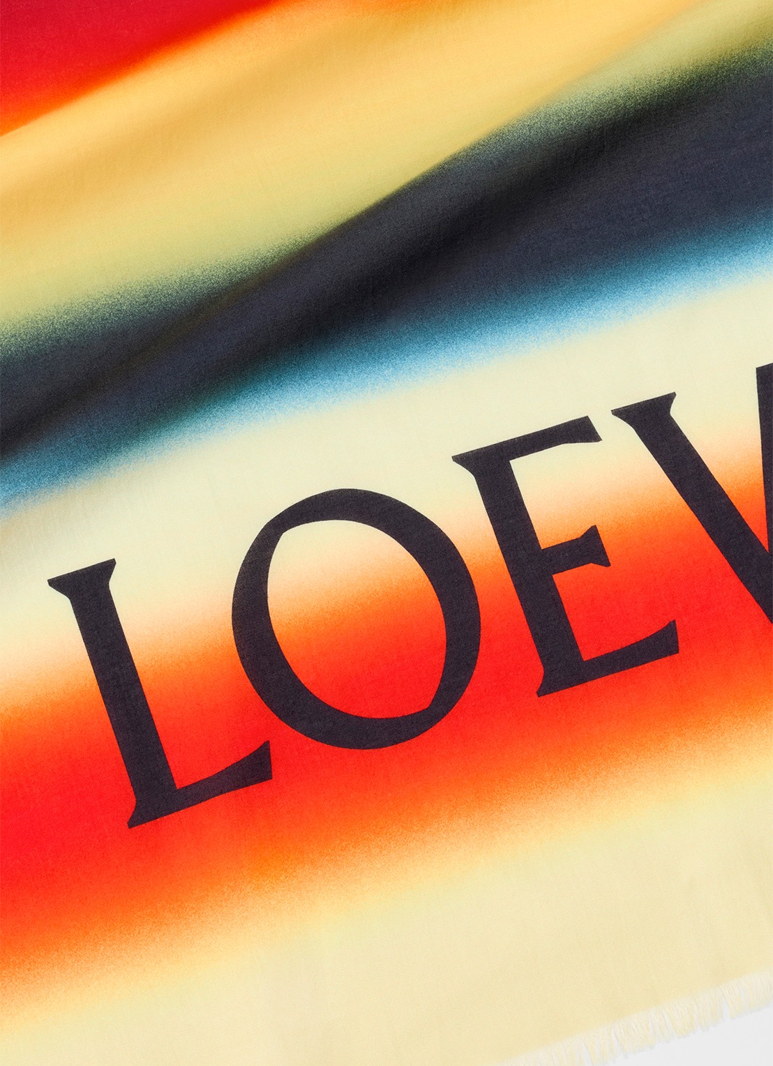 LOEWE Pareo met logoprint 160 x 120 cm - detail 2 orange