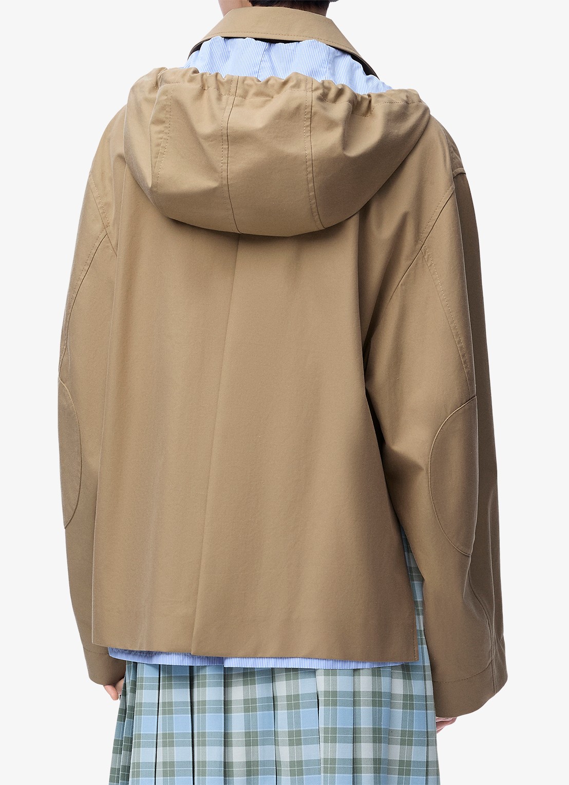 LOEWE Parka met capuchon en klepzakken - achterkant beige