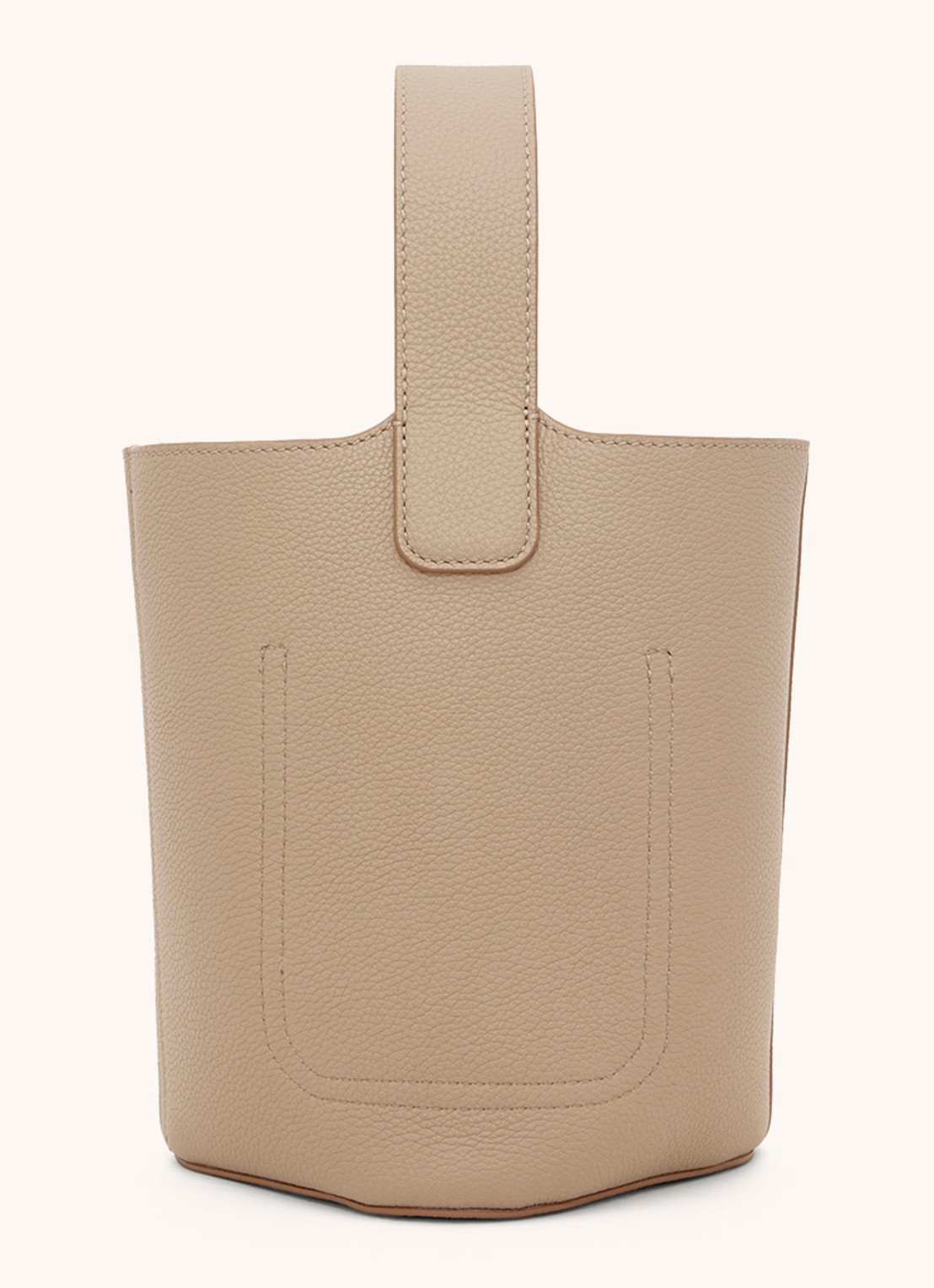 LOEWE Pebble Bucket Mini crossbodytas van kalfsleer - achterkant 3 beige