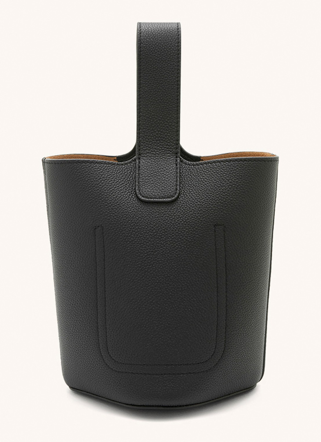 LOEWE Pebble Bucket Mini crossbodytas van kalfsleer - achterkant 8 zwart