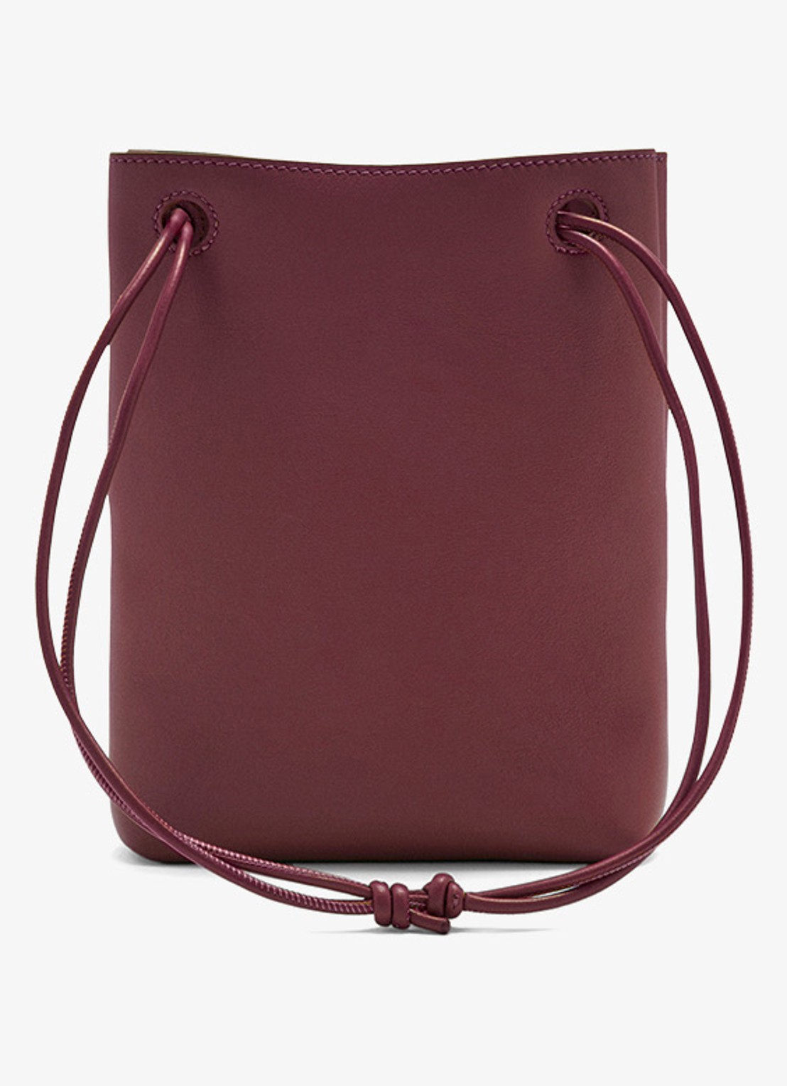 LOEWE Pebble Pouch crossbodytas van leer - achterkant 3 bordeauxrood