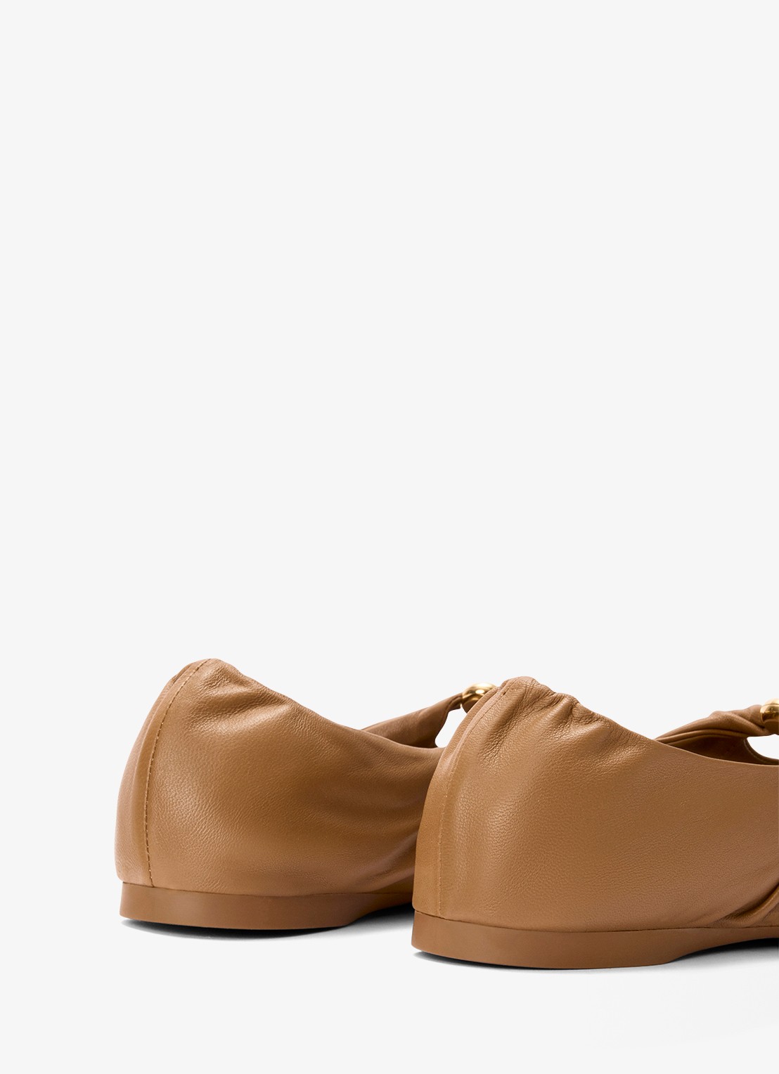 LOEWE Pebble Soft ballerina van lamsleer - detail 5 bruin