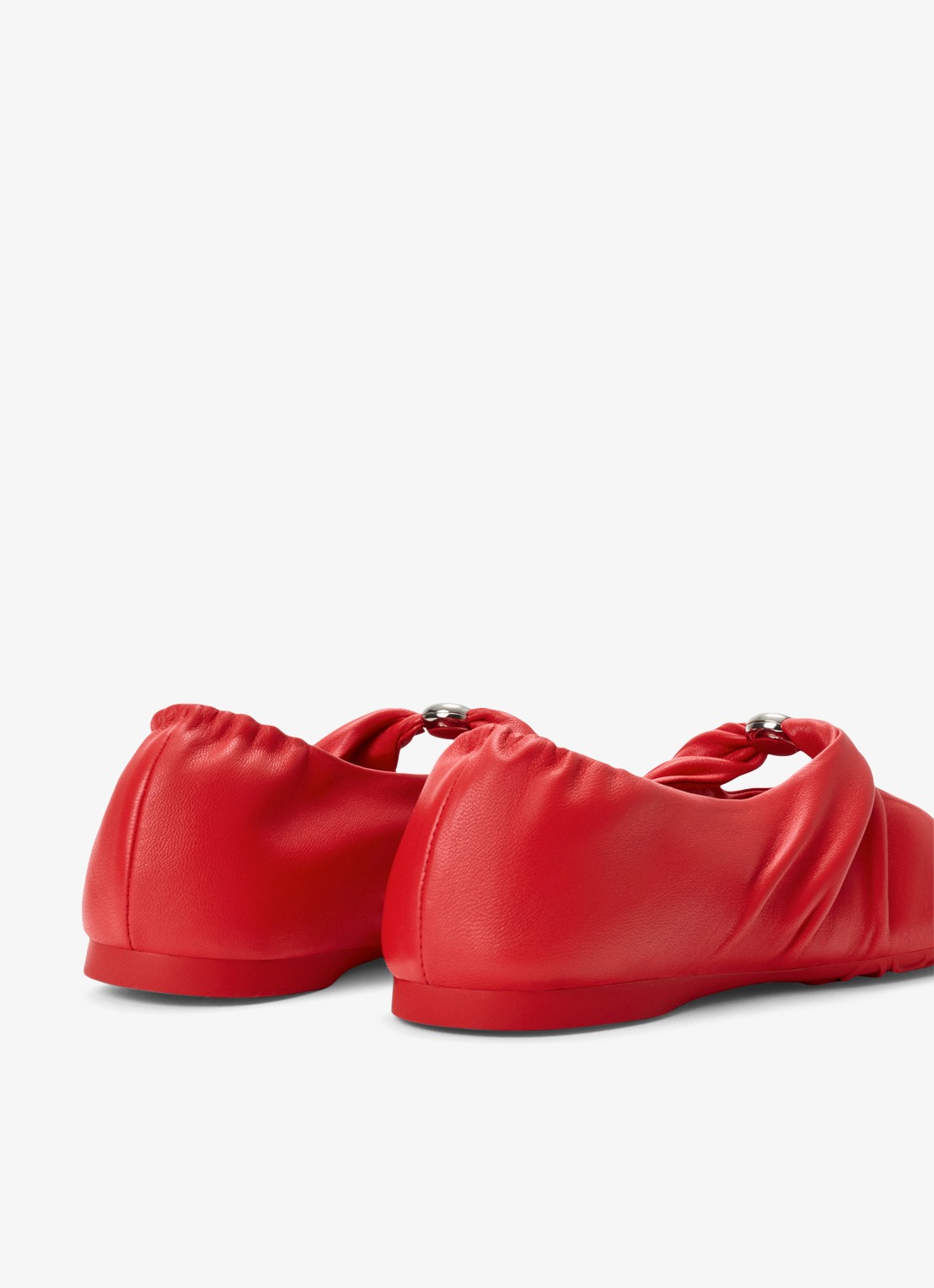 LOEWE Pebble Soft ballerina van lamsleer - detail 3 rood