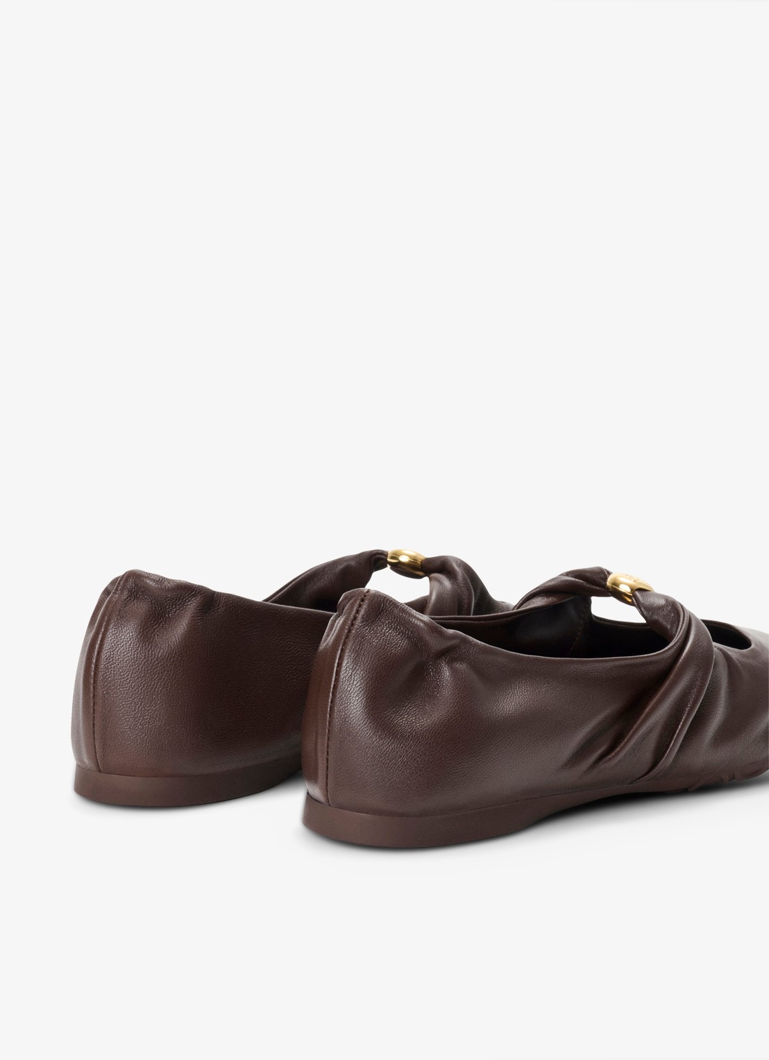 LOEWE Pebble Soft ballerina van lamsleer - detail 5 bruin
