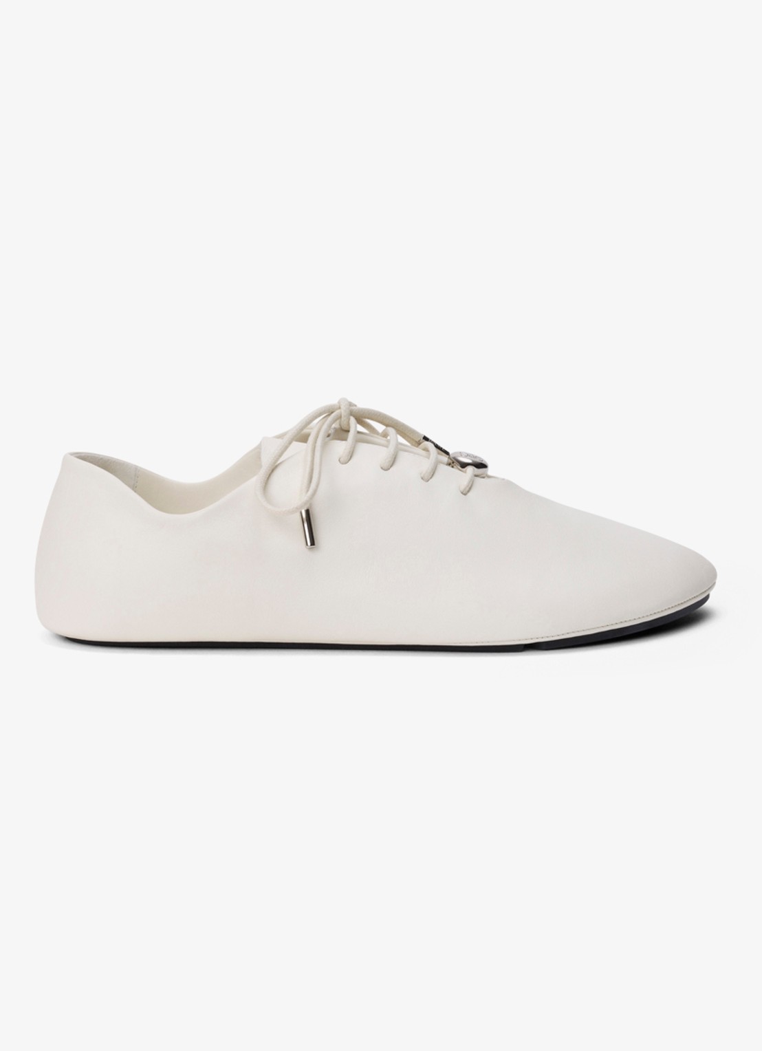 LOEWE Pebble Soft Lace-Up sneaker van kalfsleer - voorkant 4 wit