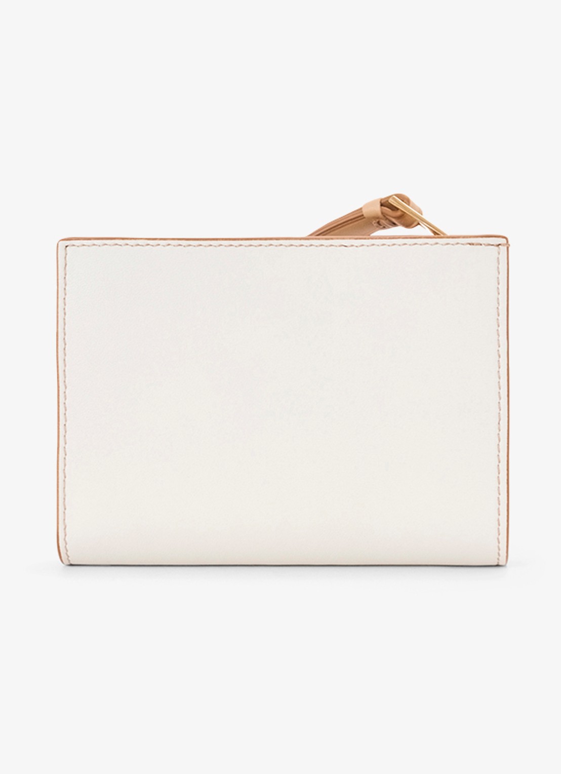 LOEWE Puzzle Compact portemonnee van kalfsleer - achterkant 5 gebroken wit