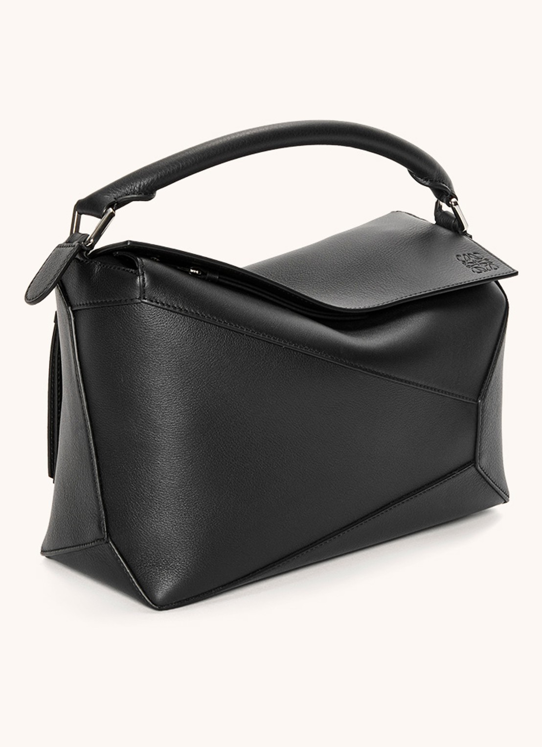 LOEWE Puzzle Edge handtas van kalfsleer - achterkant 8 zwart