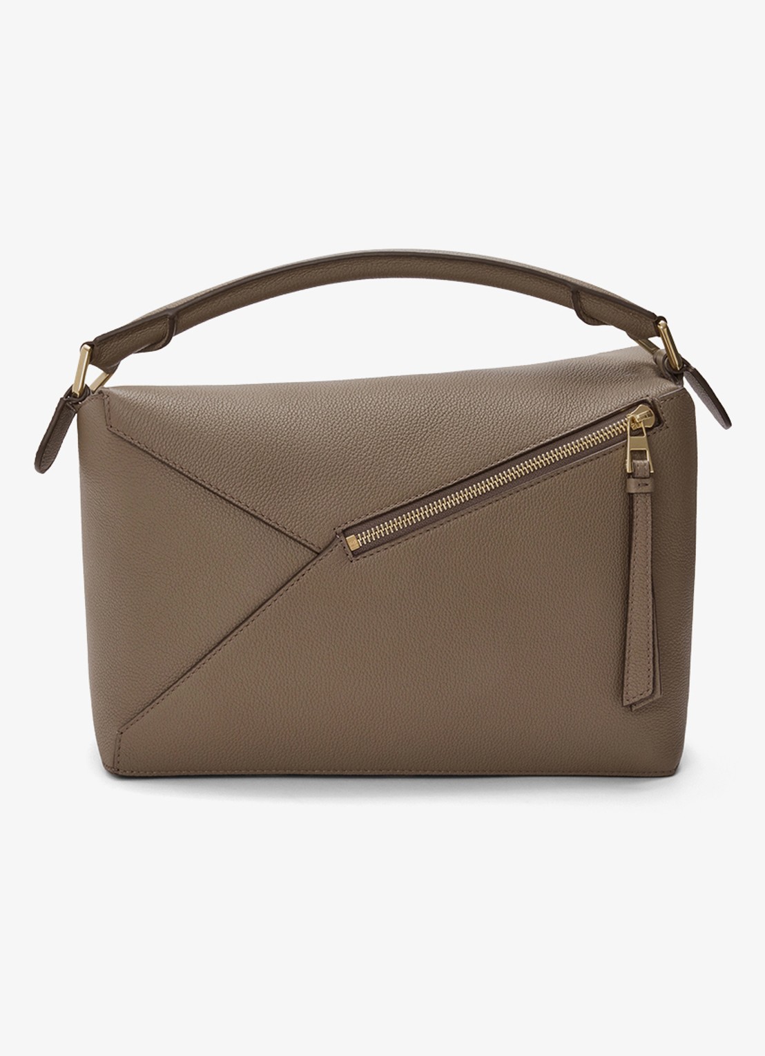 LOEWE Puzzle Edge Medium handtas van kalfsleer - achterkant 7 taupe