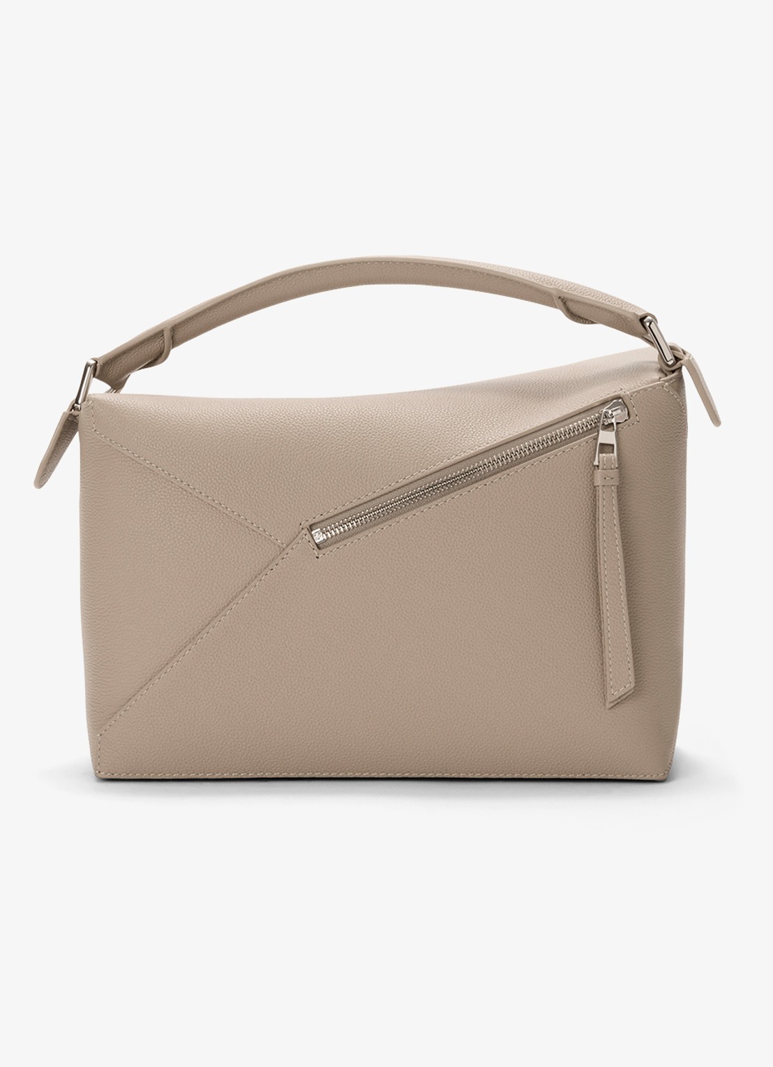 LOEWE Puzzle Edge Medium handtas van kalfsleer - achterkant 7 zand