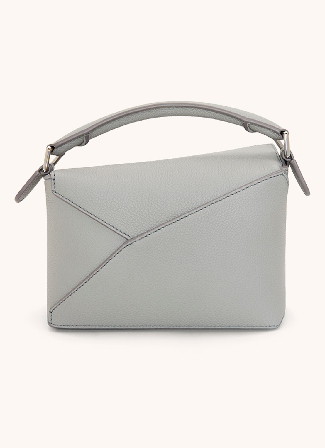 LOEWE Puzzle Edge Mini handtas van kalfsleer - detail 3 lichtgrijs