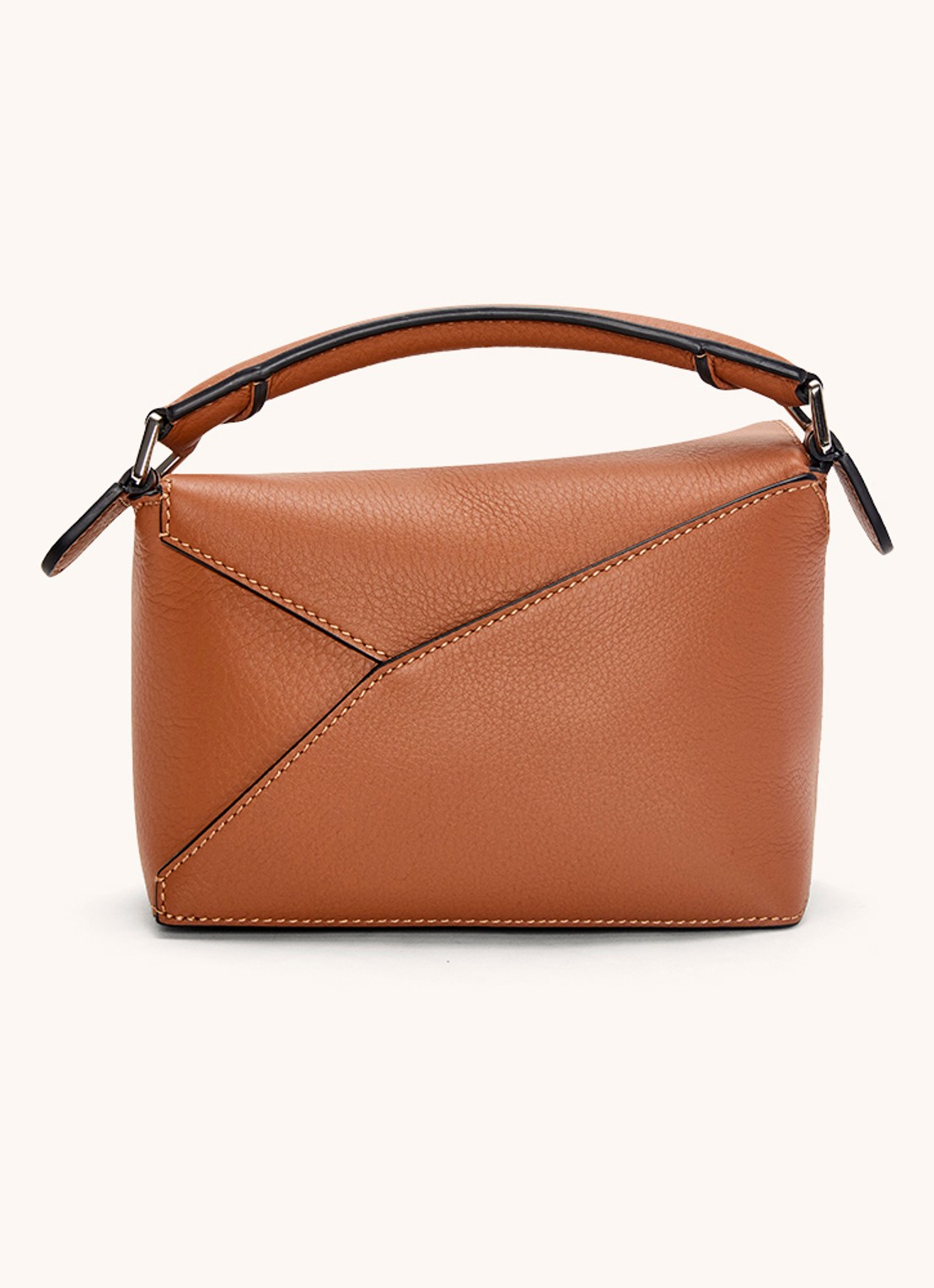 LOEWE Puzzle Edge Mini handtas van kalfsleer - detail 5 lichtbruin