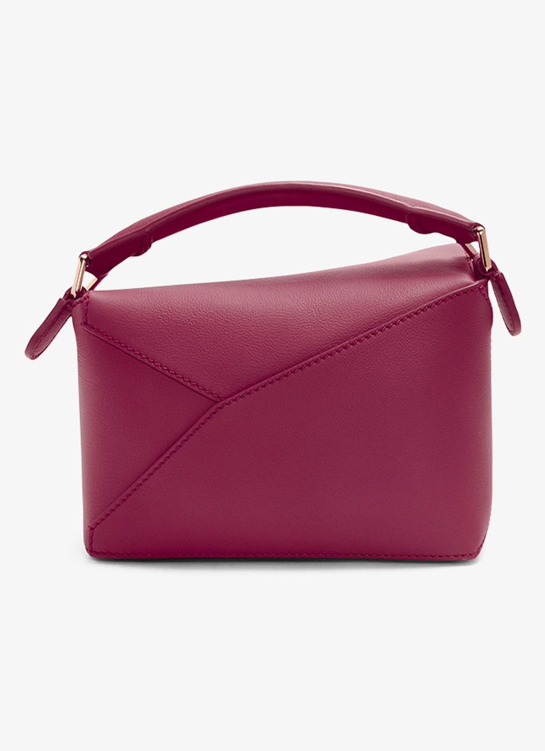LOEWE Puzzle Edge Mini handtas van kalfsleer - achterkant 8 aubergine