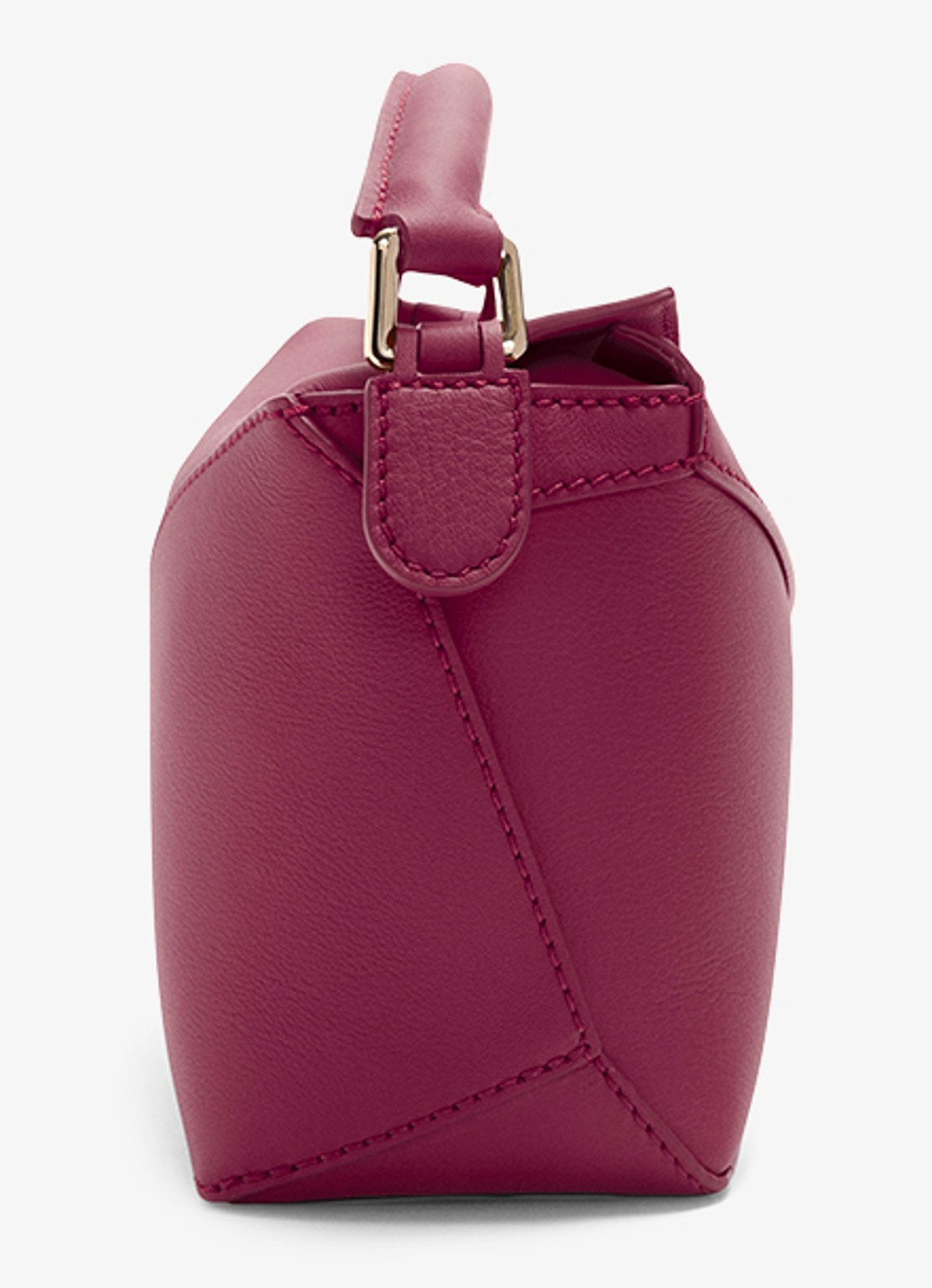 LOEWE Puzzle Edge Mini handtas van kalfsleer - detail 3 aubergine