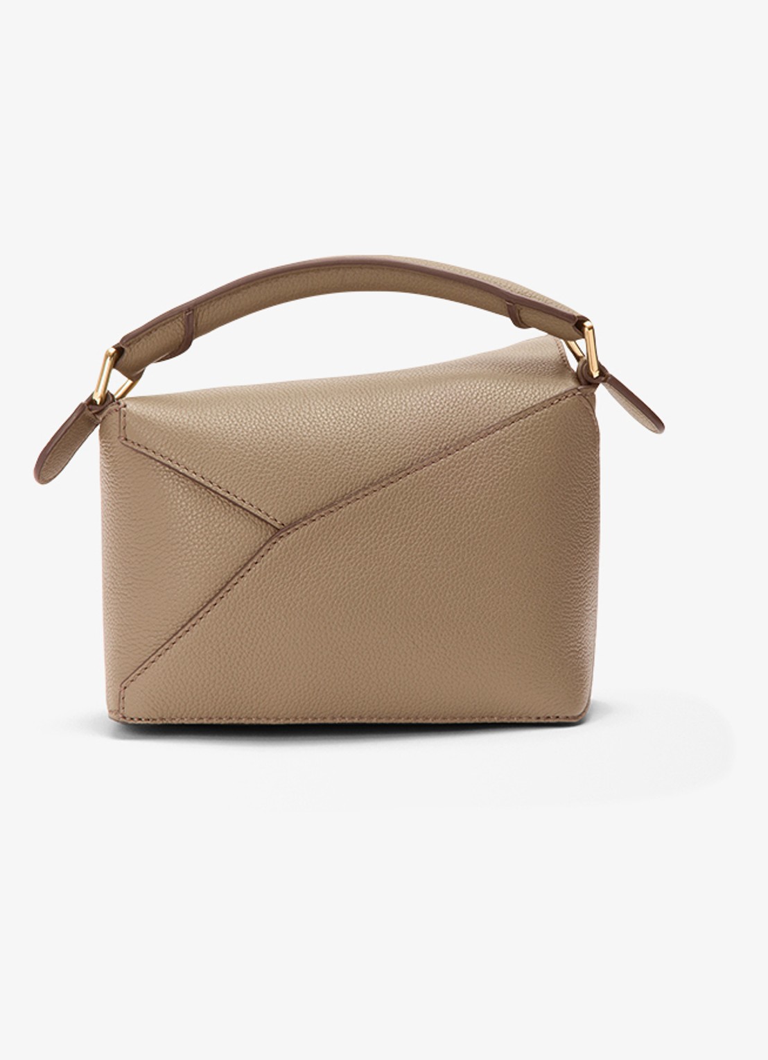 LOEWE Puzzle Edge Mini handtas van kalfsleer - achterkant 3 taupe