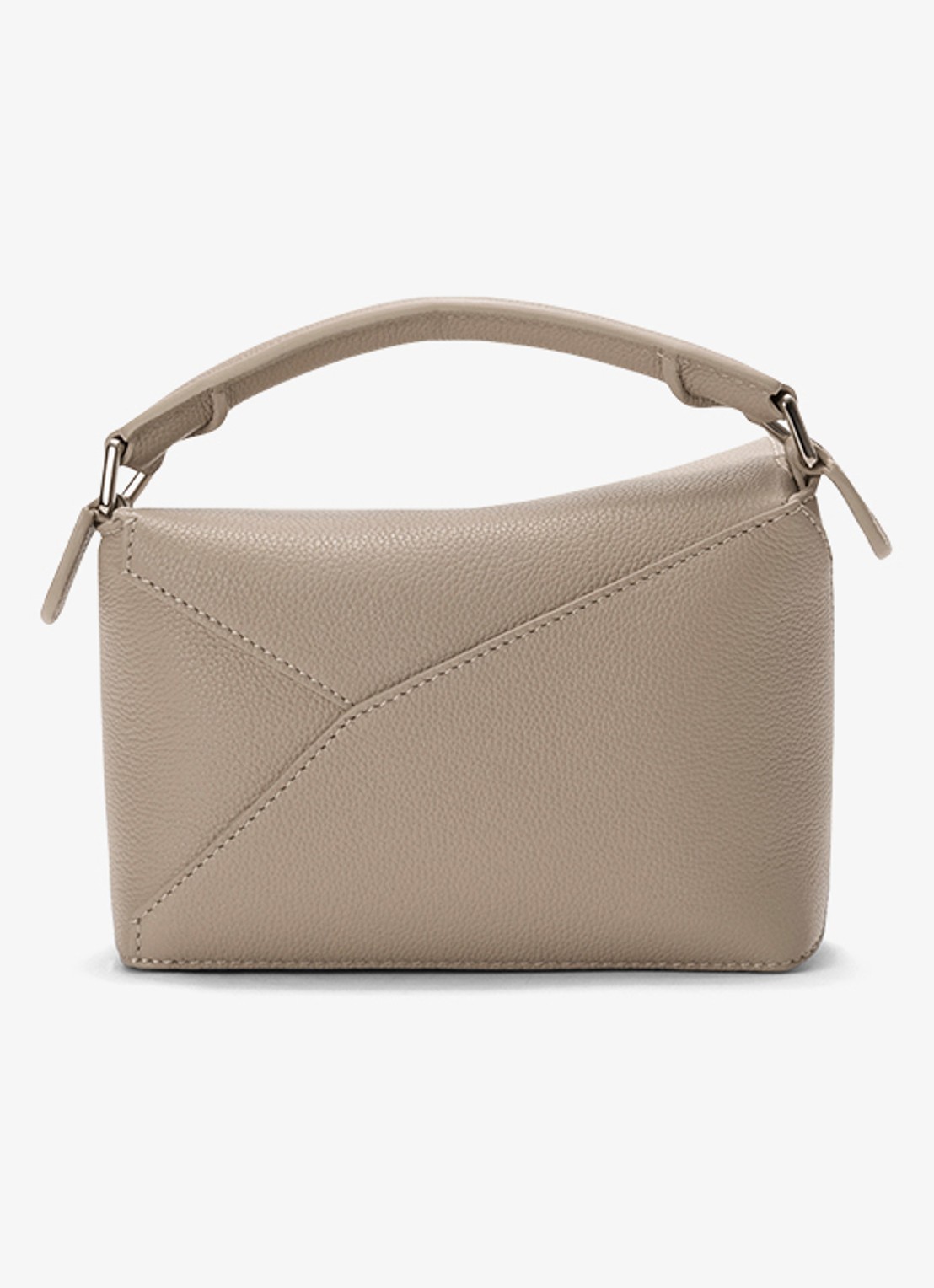 LOEWE Puzzle Edge Mini handtas van kalfsleer - achterkant zand